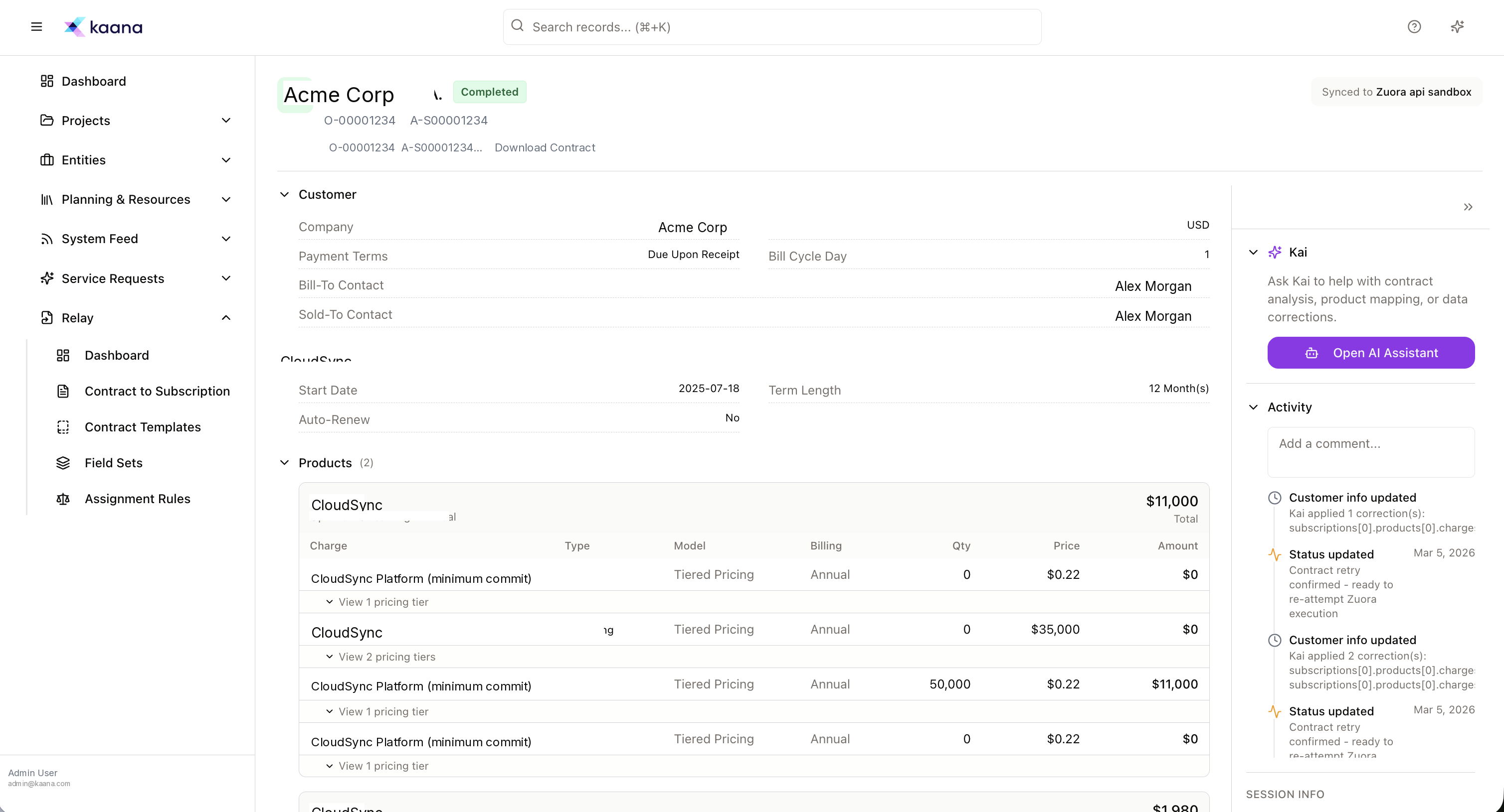 Contract-to-Subscription Automation